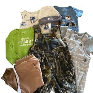 Baby Bundle Apparel 8 piece carters nike okie Dokie 6 mos great 4 layering Fall